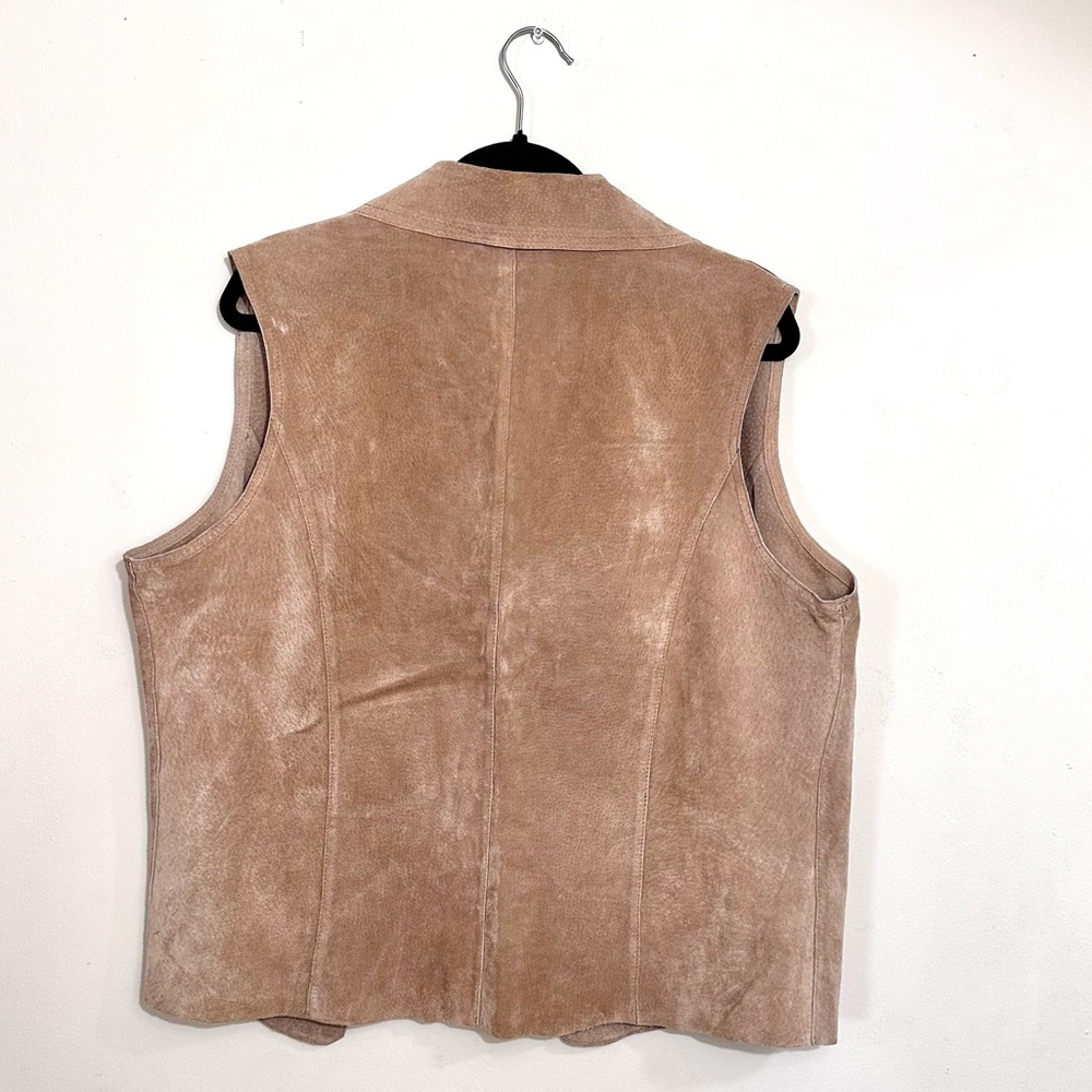 Coldwater Creek Leather Vest with Cutouts - Picture 2 of 4